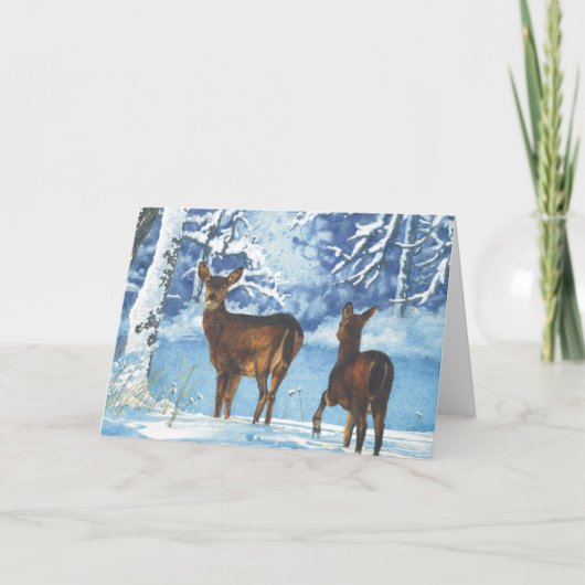 Eerste Sneeuw Feestdagen Kaart (Voorkant)