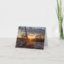 Eerste Sneeuw in Dawn Notitiekaartje