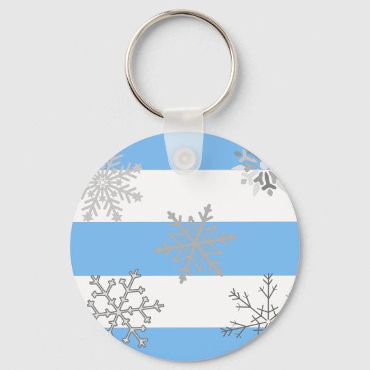 Eerste sneeuw in een winterland sleutelhanger (Voorkant)