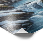 Eerste sneeuw in het weelderige bos foto afdruk (Hoek)