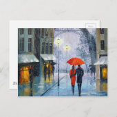 Eerste sneeuw in Parijs Briefkaart (Voorkant / Achterkant)