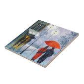 Eerste sneeuw in Parijs Tegeltje (Zijkant)