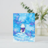 Eerste sneeuw met je ontbrekende postkaart (Staand voorkant)