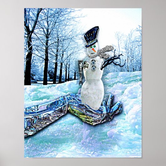Eerste sneeuw op Canvas Print (Voorkant)