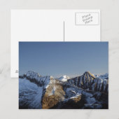 Eerste sneeuw op de bergen briefkaart (Voorkant / Achterkant)