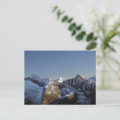 Eerste sneeuw op de bergen briefkaart (Staand voorkant)