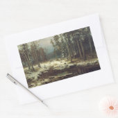 Eerste sneeuw rechthoekige sticker (Envelop)