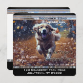 Eerste Sneeuw seizoen Retriever Kerstfeest Kaart (Voorkant / Achterkant)