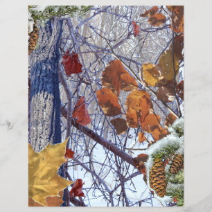 Eerste sneeuw winter camouflage print flyer