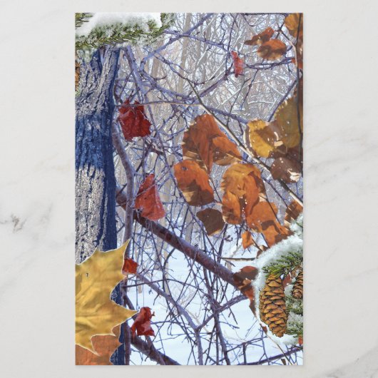Eerste sneeuw Winter Camouflage Print Flyer (Voorkant)