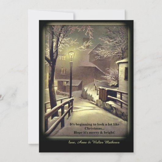 Eerste Sneeuwdagkaart Feestdagenkaart (Voorkant)