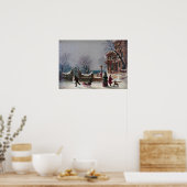 Eerste sneeuwkerscène poster (Keuken)