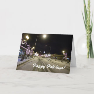 Eerste sneeuwKerstkaart Feestdagen Kaart