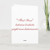 Eerste sneeuwmeisje kat Kaart (Achterkant)