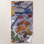 Eerste sneeuwruimdecor strandlaken (Voorkant)