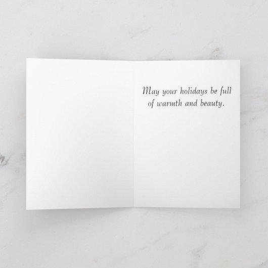 Eerste Sneeuwval Feestdagen Kaart (Binnen)