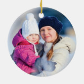 Eerste sneeuwval-keramisch Ornament - Grijs (Achterkant)