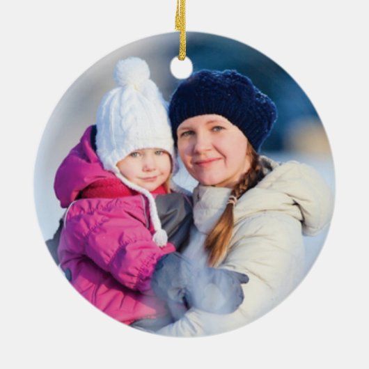 Eerste sneeuwval-keramisch Ornament - Grijs (Achterkant)