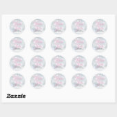 Eerste sneeuwvlokken baby shower dank u ronde sticker (Vel)