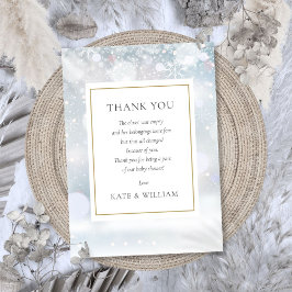 Eerste Sneeuwvlokken Baby Shower Gedicht Bedankkaart