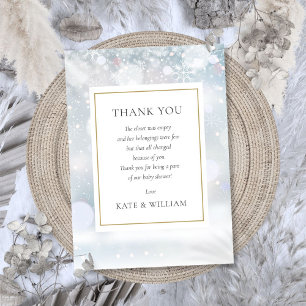 Eerste Sneeuwvlokken Baby Shower Gedicht Bedankkaart