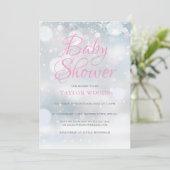 Eerste sneeuwvlokken Baby shower / Sprinkle / Coup Kaart (Staand voorkant)