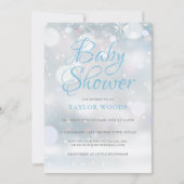 Eerste sneeuwvlokken Baby shower / Sprinkle Kaart (Voorkant)