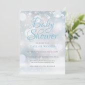 Eerste sneeuwvlokken Baby shower / Sprinkle Kaart (Staand voorkant)