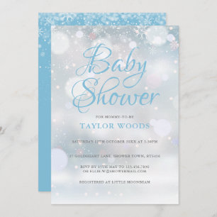 Eerste sneeuwvlokken Baby shower / Sprinkle Kaart