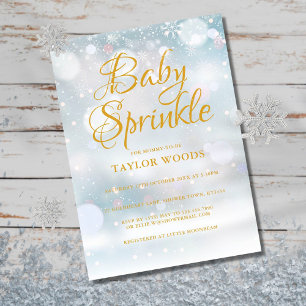 Eerste sneeuwvlokken Baby Sprinkle / Bruiloft Kaart
