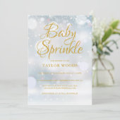 Eerste sneeuwvlokken Baby Sprinkle / Bruisfeest Kaart (Staand voorkant)