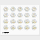 Eerste sneeuwvlokken Baby Sprinkle Shower Ronde Sticker (Vel)