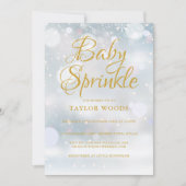 Eerste sneeuwvlokken Baby sprint / Shower Kaart (Voorkant)