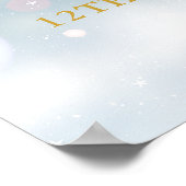 Eerste sneeuwvlokken babyshower welkomstbord poster (Hoek)