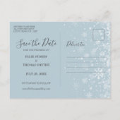 Eerste Sneeuwvlokken Bewaar de Datum Kaart (Achterkant)