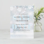 Eerste Sneeuwvlokken Bewaar de Datum Kaart (Staand voorkant)