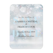 Eerste Sneeuwvlokken Bewaar de Datum Magneet (Verticaal)