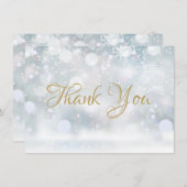 Eerste sneeuwvlokken Dank je Bedankkaart (Voorkant / Achterkant)