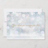 Eerste sneeuwvlokken Dank je Bedankkaart (Achterkant)