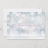 Eerste Sneeuwvlokken Dank Je Bedankkaart (Achterkant)