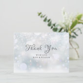 Eerste Sneeuwvlokken Dank je wel Bedankkaart (Staand voorkant)