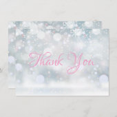 Eerste sneeuwvlokken Dank je wel Bedankkaart (Voorkant / Achterkant)