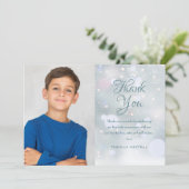 Eerste Sneeuwvlokken Eerste Heilige Communie Bedankkaart (Staand voorkant)