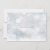 Eerste Sneeuwvlokken Goud Dank Je Bedankkaart (Achterkant)