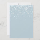 Eerste Sneeuwvlokken Save the Date Kaart (Achterkant)