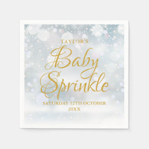 Eerste Sneeuwvlokken Winter Baby Sprinkle / Douche Servet