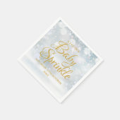 Eerste Sneeuwvlokken Winter Baby Sprinkle / Douche Servet (Hoek)