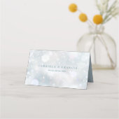 Eerste sneeuwvlokken Winter Bruiloft Elegant Moder Plaatskaartje (Achterkant)