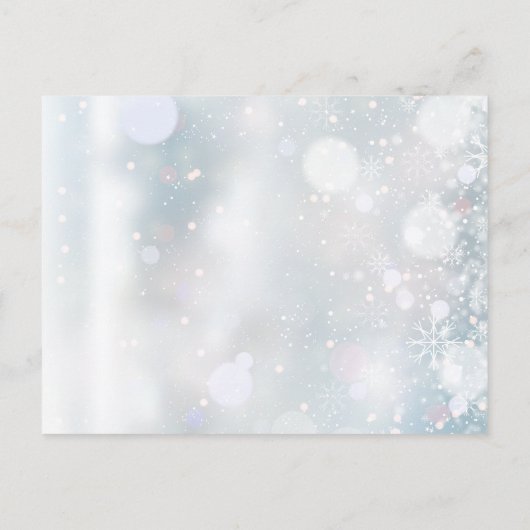 Eerste sneeuwvlokken Winter doop doop Uitnodiging Briefkaart (Achterkant)