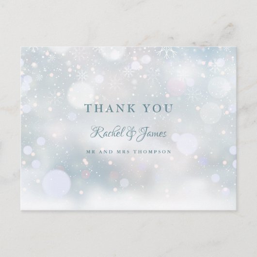 Eerste sneeuwvlokken Winter Weddenschap Foto bedan Briefkaart (Voorkant)